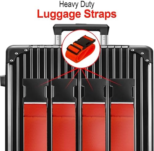Chelmon Luggage Straps for Suitcases TSA Approved Travel Essentials 4 Pack - Image 3