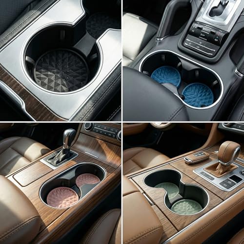 Silicone Car Coasters Set of 4, 3.15" Cup Holder Mats - Image 7