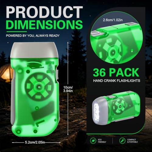 Treela 36 Hand Crank Flashlights - Image 2