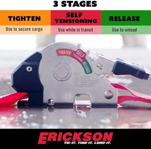 Erickson Self-Tensioning Retractable Ratchet Strap - 1 in x 10 ft - Image 3