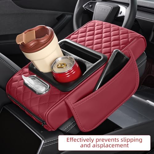 5 in 1 Nappa Leather Console Armrest Cover - Image 3