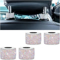 4PCS Crystal Rhinestone Bling Car Headrest Collars, Automotive Magnetic by MINGZAIQIPEI