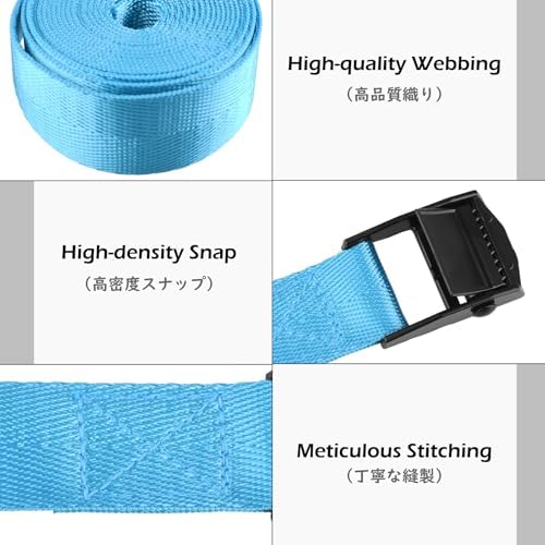 TRIWONDER Cinch Tie Down Strap Lashing Straps Heavy Duty Nylon Straps - Image 3