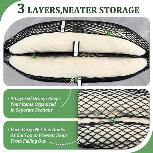 3-Layer Cargo Net for Honda Pilot & Passport 2023-2026, Trunk Net for SUV - Image 4