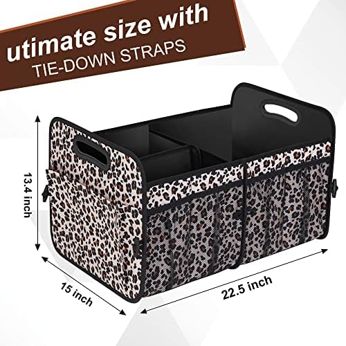 Femuar Car Trunk Organizer, Large Capacity Collapsible Trunk Storage - Image 3
