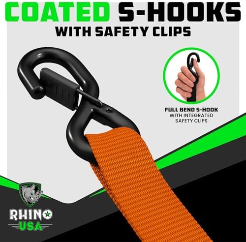 Rhino USA Heavy Duty Ratchet Tie Downs - Image 5