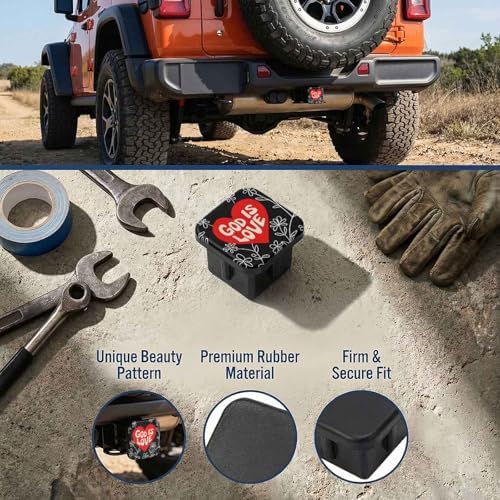 2" Trailer Hitch Cover Rubber Receiver Tube Cap Trailer Hitch Covers - Image 3