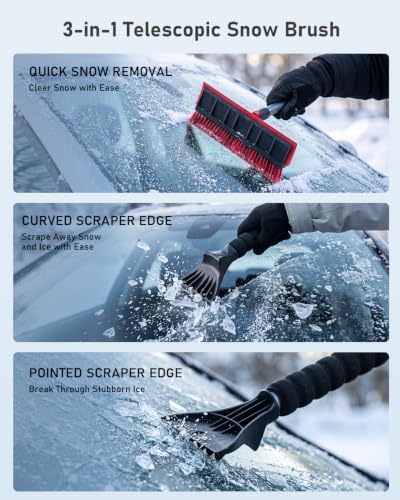 helloleiboo 55.7" Snow Brush and Ice Scrapers - Image 3