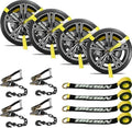 4 Pack Car Tie Down Straps for Trailers by IBITION
