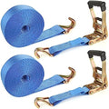 2 Pack 2 Inch Ratchet Straps Heavy Duty 20ft Tie Down Straps Ratchet by LISHINE