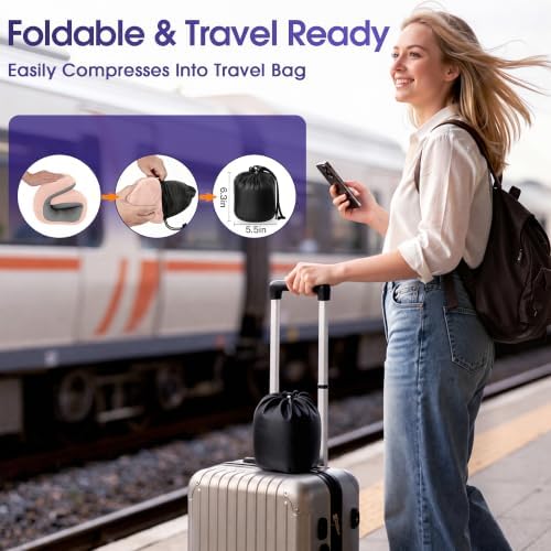 CloudBliss Neck Pillow for Airplanes, Memory Foam Travel Pillow - Image 3