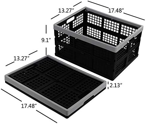 34-Liter Collapsible Milk Crates, Stackable Storage Basket - Image 2