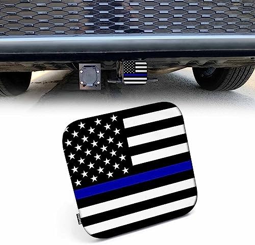 Trailer Hitch Receiver Covers Thin Blue Line American Flag Hitch Cover Protector by Beabes