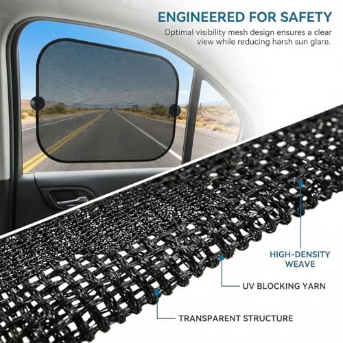 2 Pack 14.96 x 25.59 Inch Car Window Sunshades, Front Side - Image 4