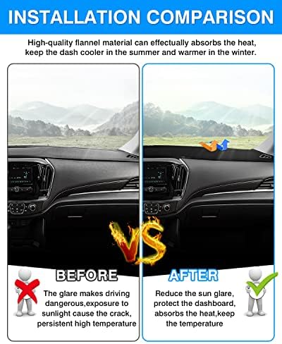 Autorder Dashboard Cover Mat for 2018-2024 Chevrolet Traverse Accessories Dash - Image 3