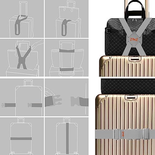 ZINZ 2-Pack High Elastic Luggage Strap Adjustable Suitcase Belt - Image 4
