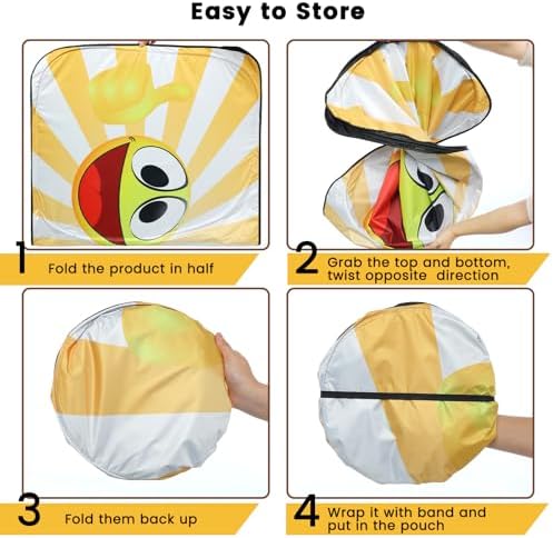 Windshield Sun Shade, Reflective Car Sunshade Blocks Heat, 57 x 31.5 in - Image 5