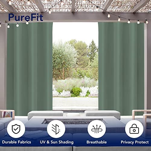 PureFit Outdoor Curtains for Patio Waterproof Weatherproof Outside Curtains - Image 3