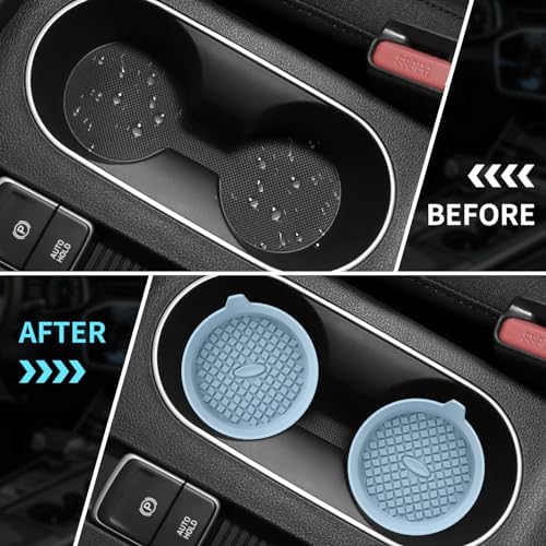 ME.FAN Car Cup Holder Coasters Silicone Cups Mats, Automotive Universal - Image 5