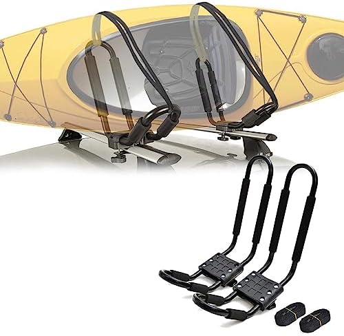 FENQING-YAluminum J-Bar Rack Universal Kayak Roof Rack Canoe Boat Surf Ski by fenqing-y