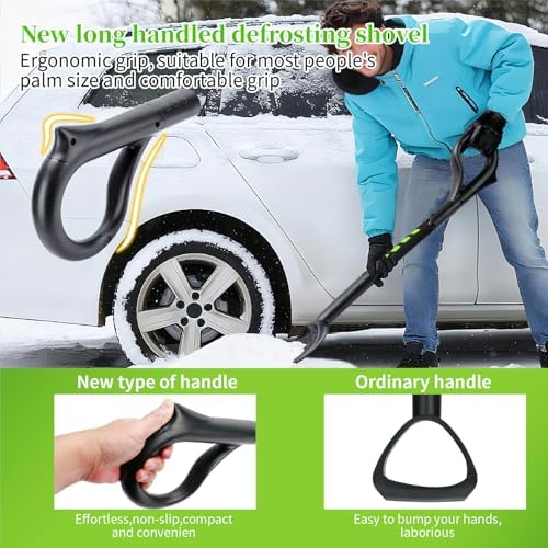 3-in-1 Ice Scraper for Car Windshield, 25.8 inch Emergency Snow Shovel - Image 6