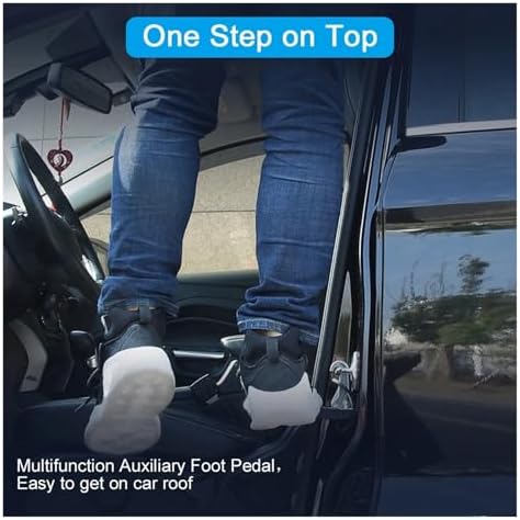 Universal Foldable Car Door Step Pedal Multifunctional Auxiliary Foot Pegs - Image 3