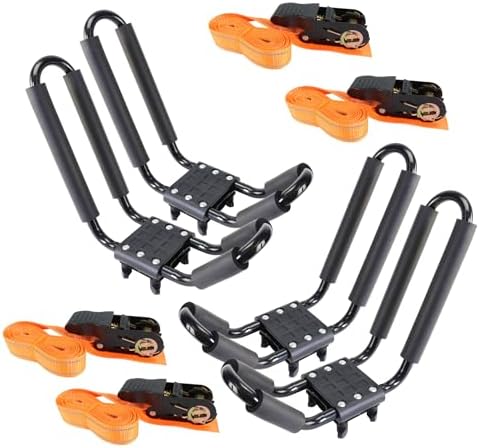 2 Pairs Heavy Duty Kayak Roof Rack, J-Bar Carrier Holder by YUANSHIOutdoorSportColtd
