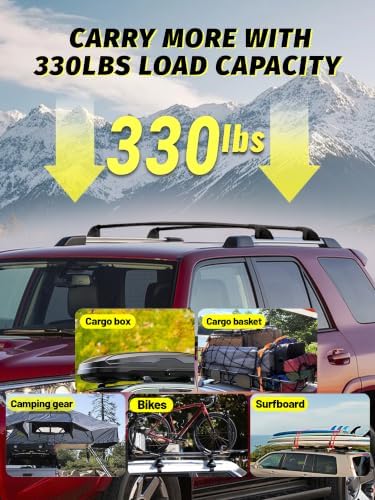 330LB Roof Rack Cross Bars Fit for 2010-2026 T-oyota 4Runner Cargo Bars - Image 3
