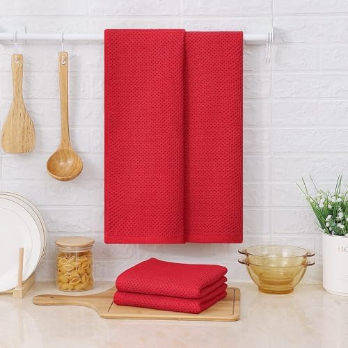 Kitinjoy 100% Cotton Waffle 4-Pack Kitchen Towels - Image 6