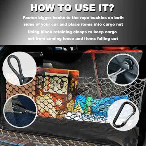Cargo Net for Dodge Durango SXT GT R/T SRT Trunk Car Rear Tailgate Netting - Image 6
