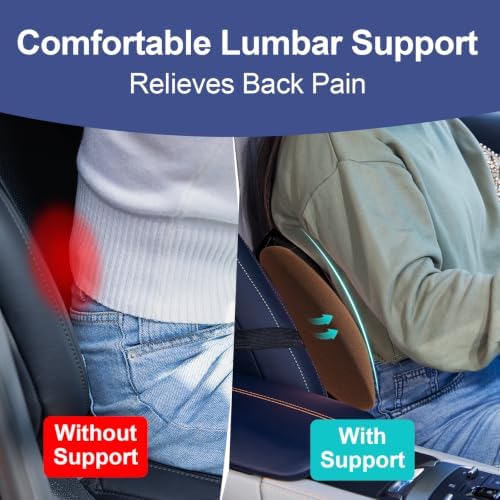 BYMECOST Lumbar Support Pillow for Car, Memory Foam Car Back Cushion - Image 4