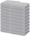 Homaxy 100% Cotton Waffle Weave Kitchen Dish Towels 18-Pack, Light Gray by Homaxy