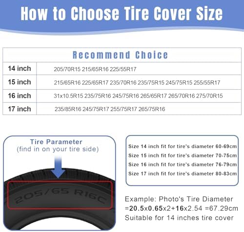 KAINSY Custom Spare Tire Cover, Personalized Wheel Tire Cover - Image 6