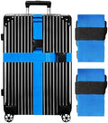 Luggage Straps for Suitcases TSA Approved-2 Pack Bright Personalized Luggage by GOWRAPS