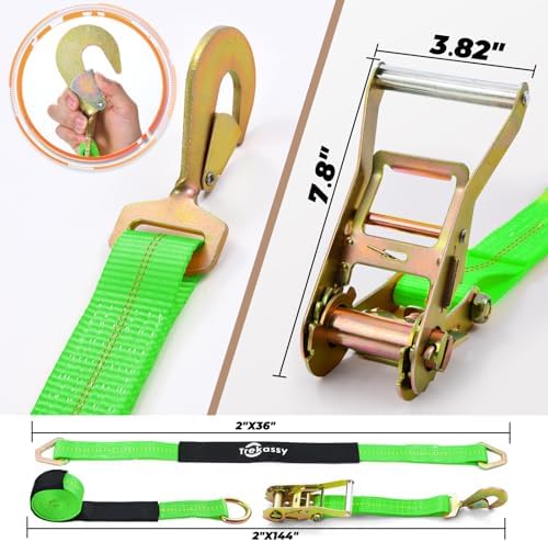 Trekassy 2in x 12ft Car Tie Down Straps - Image 4