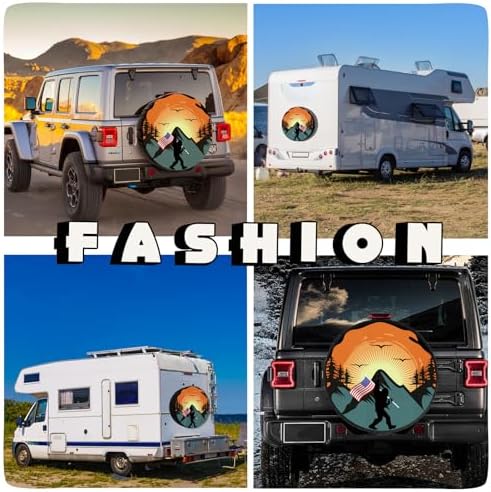 Spare Tire Cover for RV Trailer, Waterproof Leather American Flag Spare Tire - Image 7