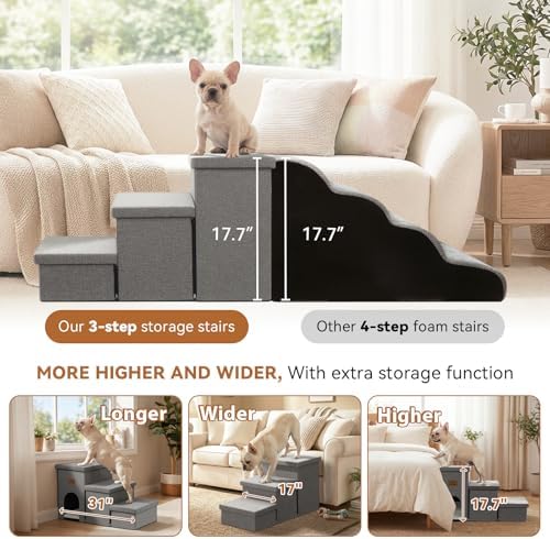 Zerbuger Dog Stairs with Storage - Image 5