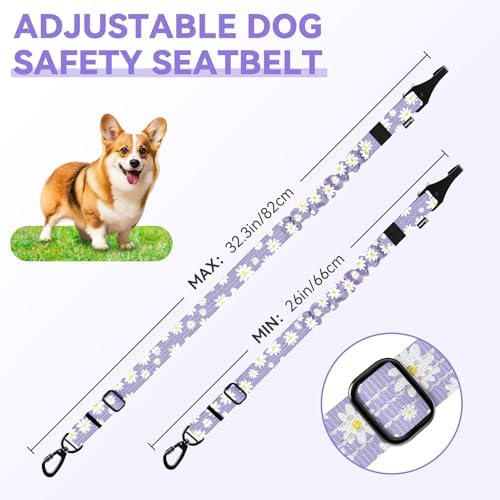 Pawaboo Dog Car Seat Belt– Reflective & Adjustable Dogs Cars Harness Leash - Image 6