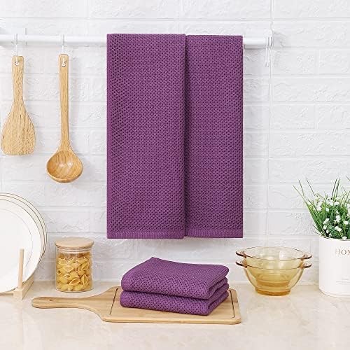 Kitinjoy 100% Cotton Waffle 4-Pack Kitchen Towels - Image 6