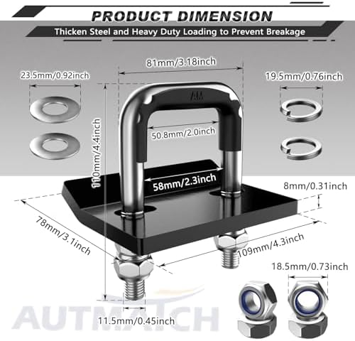 AUTMATCH Hitch Tightener Anti-Rattle Clamp - Image 4