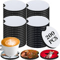 Sliner 200 Pcs Sublimation Blank Car Coasters Bulk, 2.75 Inch by Sliner
