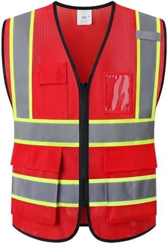 Hi Vis Reflective Safety Vest for Men Women by Ekkosafety