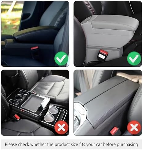 Stacool Upgraded Car Center Console Cover, Microfiber Leather Car Armrest Cover - Image 6