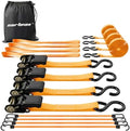 CARTMAN 4-Pack 1" x 15 ft Ratchet Tie-Down Straps by CARTMAN