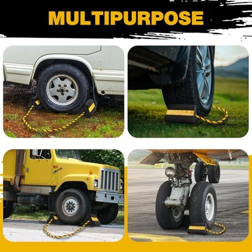 SHALL Wheel Chocks, Heavy Duty Rubber Wheel Chocks - Image 6