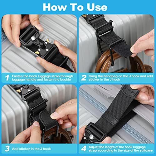 Luggage Hook Strap, J Hook Luggage Strap Flight Attendant - Image 5