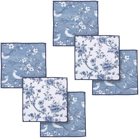 Ritz 6-Piece Birds & Branches Microfiber Dish Cloth Set – Classic Blue & White by RITZ