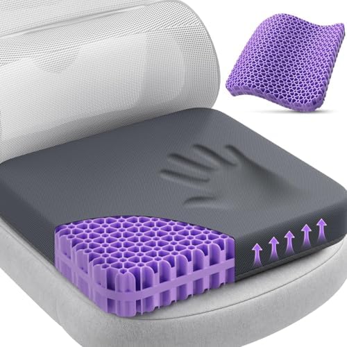 TushGuard Gel Seat Cushion for Long Sitting, Breathable Thick Patent Design by TushGuardSeatCushonsPillows