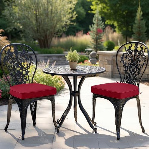 Outdoor Chair Cushions Set of 2: Waterproof & Fade Resistant Patio Furniture - Image 2
