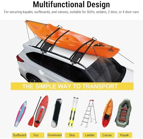 Fydun Universal Soft Roof Rack Pads Kayak Surfboard Anti Slip Car Roof Rack - Image 3